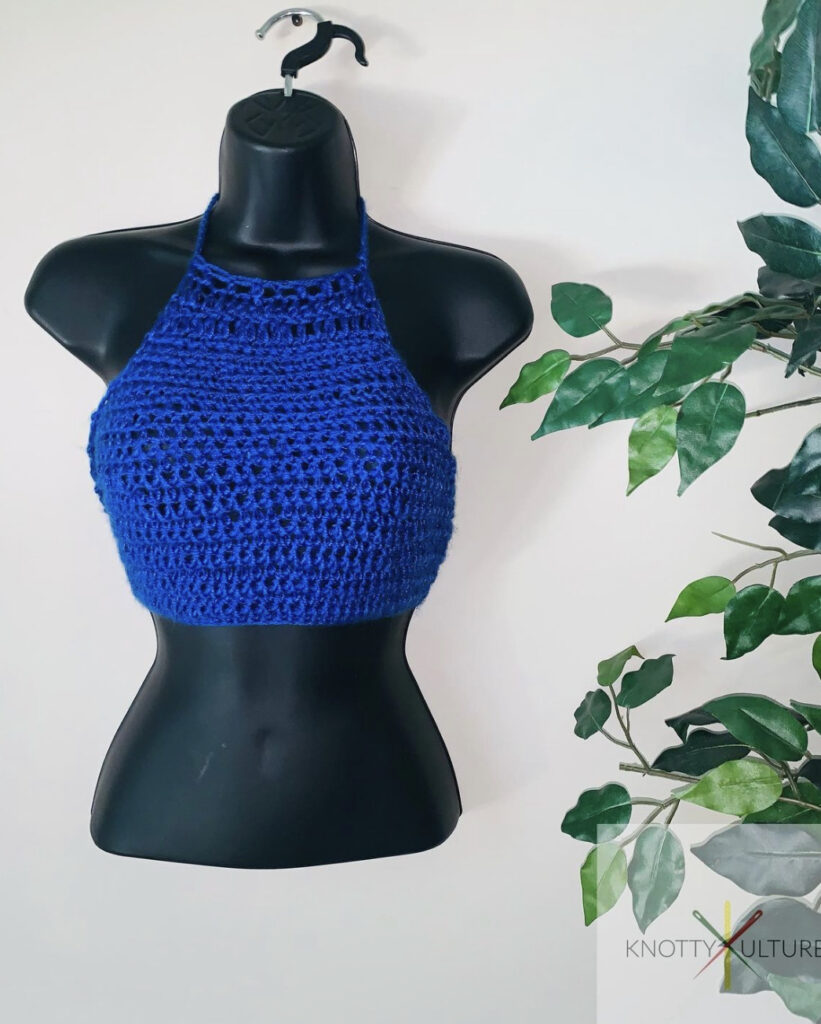 Midnight Blue Halter Top (M)